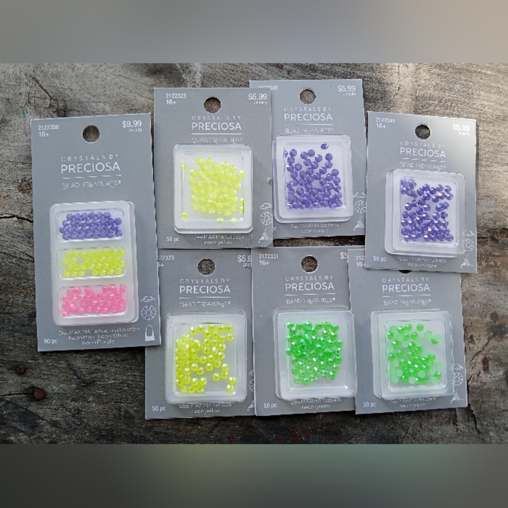 Neon Blacklight Crystals by Preciosa Rhinestone Crystals for Nails Glue On Bling